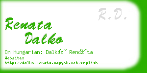 renata dalko business card